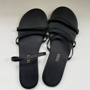 TKEES Black Strappy Sandals